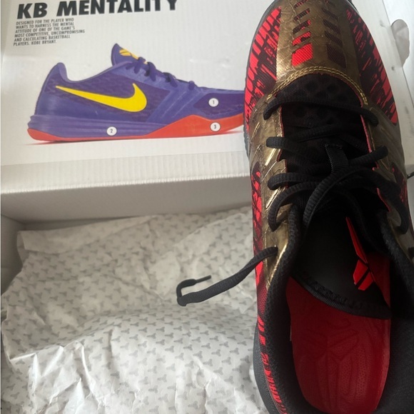 Nike KB Mentality Basketball Shoes - Red and Gold Iron Man - Picture 1 of 8